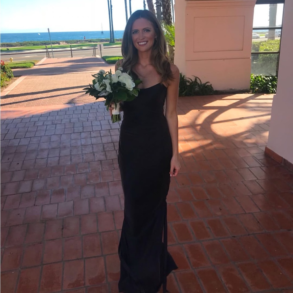 Zimmermann Black One Shoulder Sleeveless Gown